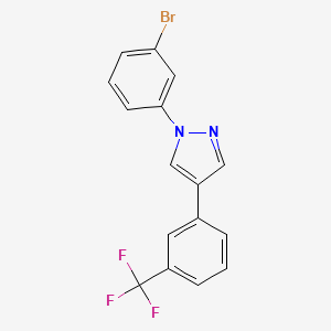 molecular formula C16H10BrF3N2 B2845949 1-(3-bromophenyl)-4-[3-(trifluoromethyl)phenyl]-1H-pyrazole CAS No. 318288-98-1