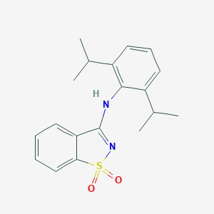 molecular formula C19H22N2O2S B284595 N-(2,6-diisopropylphenyl)-1,2-benzisothiazol-3-amine 1,1-dioxide 