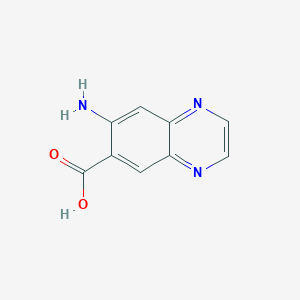 molecular formula C9H7N3O2 B2845960 7-Aminoquinoxaline-6-carboxylic acid CAS No. 1369234-63-8