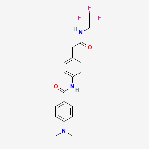 4-(dimethylamino)-N-(4-(2-oxo-2-((2,2,2-trifluoroethyl)amino)ethyl)phenyl)benzamide
