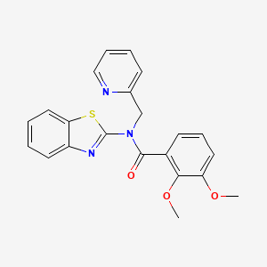 molecular formula C22H19N3O3S B2845969 N-(benzo[d]thiazol-2-yl)-2,3-dimethoxy-N-(pyridin-2-ylmethyl)benzamide CAS No. 886905-38-0