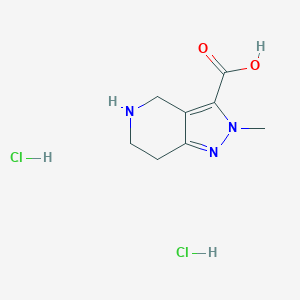 molecular formula C8H13Cl2N3O2 B2845970 2-methyl-2H,4H,5H,6H,7H-pyrazolo[4,3-c]pyridine-3-carboxylic acid dihydrochloride CAS No. 1993173-75-3