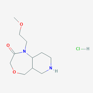 molecular formula C11H21ClN2O3 B2845976 1-(2-Methoxyethyl)-decahydropyrido[4,3-e][1,4]oxazepin-2-one hydrochloride CAS No. 2320224-87-9