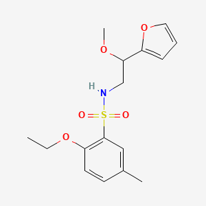 molecular formula C16H21NO5S B2845977 2-ethoxy-N-(2-(furan-2-yl)-2-methoxyethyl)-5-methylbenzenesulfonamide CAS No. 1795420-44-8