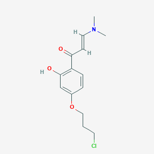 molecular formula C14H18ClNO3 B2845978 (E)-1-[4-(3-chloropropoxy)-2-hydroxyphenyl]-3-(dimethylamino)-2-propen-1-one CAS No. 172739-46-7