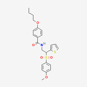 4-butoxy-N-[2-[(4-methoxyphenyl)sulfonyl]-2-(2-thienyl)ethyl]benzamide