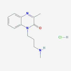 molecular formula C13H18ClN3O B2845988 3-Methyl-1-[3-(methylamino)propyl]-1,2-dihydroquinoxalin-2-one hydrochloride CAS No. 1443979-71-2