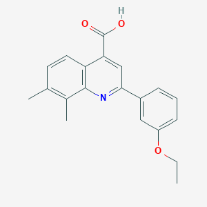 molecular formula C20H19NO3 B2845995 2-(3-乙氧基苯基)-7,8-二甲基喹啉-4-羧酸 CAS No. 895967-47-2