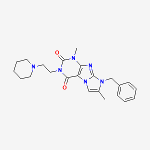 8-benzyl-1,7-dimethyl-3-(2-(piperidin-1-yl)ethyl)-1H-imidazo[2,1-f]purine-2,4(3H,8H)-dione