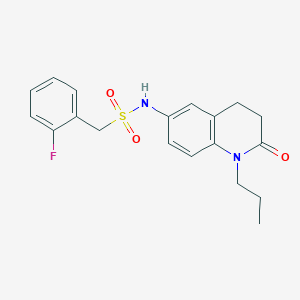 molecular formula C19H21FN2O3S B2846001 1-(2-氟苯基)-N-(2-氧代-1-丙基-1,2,3,4-四氢喹啉-6-基)甲磺酰胺 CAS No. 941911-97-3