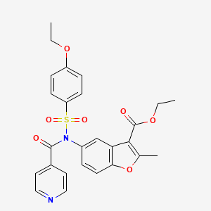 Ethyl 5-{[(4-ethoxyphenyl)sulfonyl](pyridin-4-ylcarbonyl)amino}-2-methyl-1-benzofuran-3-carboxylate