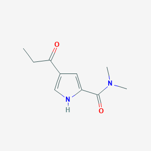 molecular formula C10H14N2O2 B2846022 N,N-二甲基-4-丙酰基-1H-吡咯-2-甲酰胺 CAS No. 338404-12-9