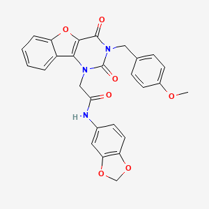 N-1,3-benzodioxol-5-yl-2-[3-(4-methoxybenzyl)-2,4-dioxo-3,4-dihydro[1]benzofuro[3,2-d]pyrimidin-1(2H)-yl]acetamide