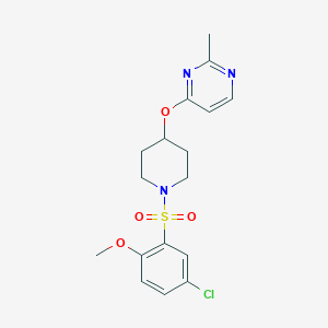 4-((1-((5-Chloro-2-methoxyphenyl)sulfonyl)piperidin-4-yl)oxy)-2-methylpyrimidine