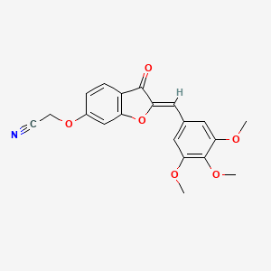 (Z)-2-((3-oxo-2-(3,4,5-trimethoxybenzylidene)-2,3-dihydrobenzofuran-6-yl)oxy)acetonitrile