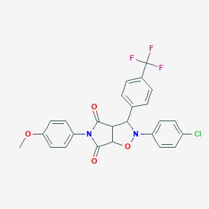 2-(4-chlorophenyl)-5-(4-methoxyphenyl)-3-[4-(trifluoromethyl)phenyl]dihydro-2H-pyrrolo[3,4-d]isoxazole-4,6(3H,5H)-dione