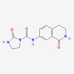 molecular formula C13H14N4O3 B2846045 2-oxo-N-(1-oxo-1,2,3,4-tetrahydroisoquinolin-7-yl)imidazolidine-1-carboxamide CAS No. 1448028-17-8