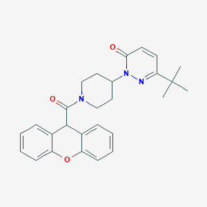 molecular formula C27H29N3O3 B2846046 6-Tert-butyl-2-[1-(9H-xanthene-9-carbonyl)piperidin-4-yl]pyridazin-3-one CAS No. 2320855-83-0