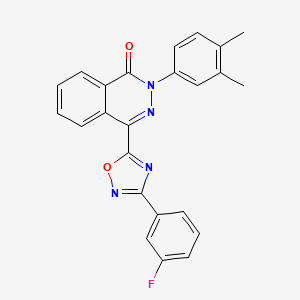 molecular formula C24H17FN4O2 B2846047 2-(3,4-dimethylphenyl)-4-[3-(3-fluorophenyl)-1,2,4-oxadiazol-5-yl]phthalazin-1(2H)-one CAS No. 1291838-49-7