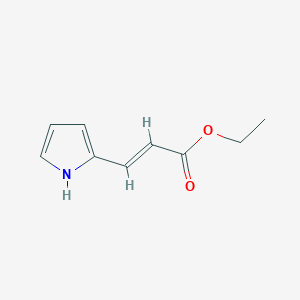 molecular formula C9H11NO2 B2846056 (E)-ethyl 3-(1H-pyrrol-2-yl)acrylate CAS No. 2433-65-0