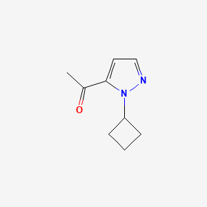 molecular formula C9H12N2O B2846057 1-(1-Cyclobutyl-1H-pyrazol-5-yl)ethan-1-one CAS No. 1551031-85-6