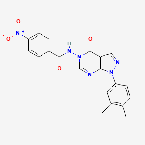 N-(1-(3,4-dimethylphenyl)-4-oxo-1H-pyrazolo[3,4-d]pyrimidin-5(4H)-yl)-4-nitrobenzamide