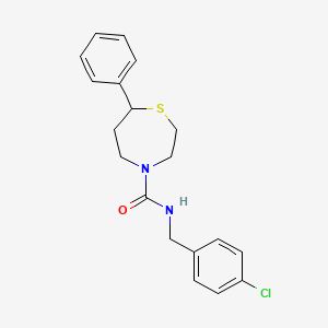 N-[(4-chlorophenyl)methyl]-7-phenyl-1,4-thiazepane-4-carboxamide