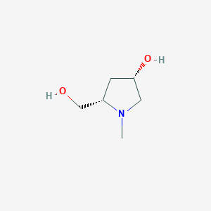 molecular formula C6H13NO2 B2846080 (3S,5S)-5-(hydroxymethyl)-1-methylpyrrolidin-3-ol CAS No. 1841379-64-3
