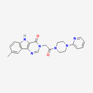 8-methyl-3-{2-oxo-2-[4-(pyridin-2-yl)piperazin-1-yl]ethyl}-3H,4H,5H-pyrimido[5,4-b]indol-4-one