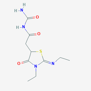 (2-{3-Ethyl-2-[(E)-ethylimino]-4-oxo-thiazolidin-5-yl}-acetyl)-urea