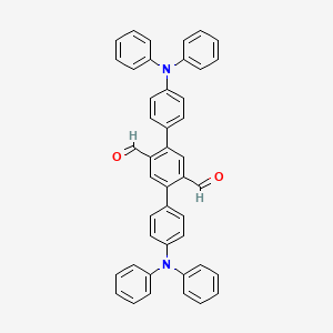 molecular formula C44H32N2O2 B2846092 2,5-双[4-(二苯胺)苯基]对苯二甲醛 CAS No. 1042941-53-6