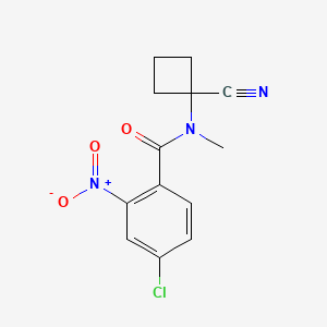 B2846094 4-chloro-N-(1-cyanocyclobutyl)-N-methyl-2-nitrobenzamide CAS No. 1797696-33-3
