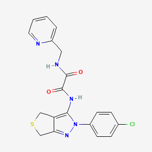 N-[2-(4-chlorophenyl)-2H,4H,6H-thieno[3,4-c]pyrazol-3-yl]-N'-[(pyridin-2-yl)methyl]ethanediamide