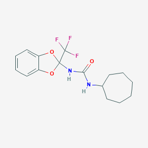 N-cycloheptyl-N'-[2-(trifluoromethyl)-1,3-benzodioxol-2-yl]urea