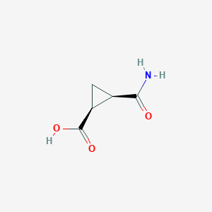 molecular formula C5H7NO3 B2846106 (1S,2R)-2-Carbamoylcyclopropanecarboxylic acid CAS No. 15982-33-9