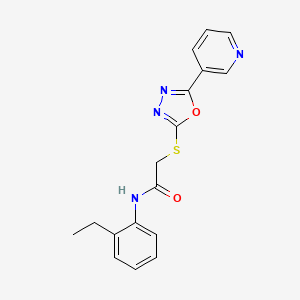 N-(2-ethylphenyl)-2-[(5-pyridin-3-yl-1,3,4-oxadiazol-2-yl)sulfanyl]acetamide