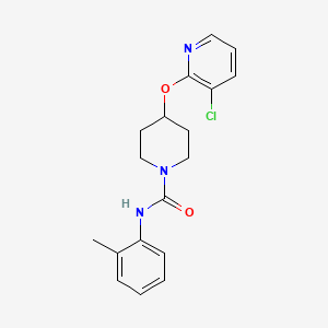 molecular formula C18H20ClN3O2 B2846108 4-((3-氯吡啶-2-基)氧基)-N-(邻甲苯基)哌啶-1-甲酰胺 CAS No. 1448079-26-2