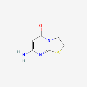 molecular formula C6H7N3OS B2846109 7-amino-2,3-dihydro-5H-[1,3]thiazolo[3,2-a]pyrimidin-5-one CAS No. 63012-90-8