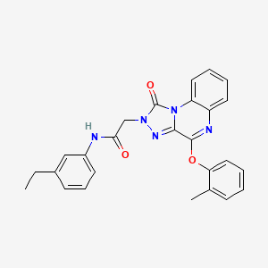 N-(3-ethylphenyl)-2-[4-(2-methylphenoxy)-1-oxo[1,2,4]triazolo[4,3-a]quinoxalin-2(1H)-yl]acetamide