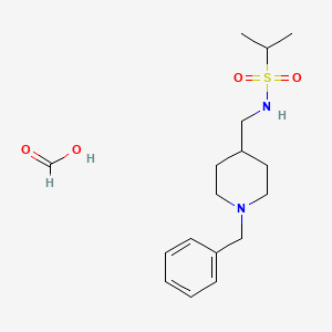 molecular formula C17H28N2O4S B2846119 N-((1-benzylpiperidin-4-yl)methyl)propane-2-sulfonamide formate CAS No. 1396886-64-8