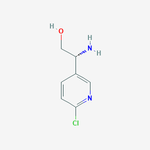 molecular formula C7H9ClN2O B2846142 (R)-2-Amino-2-(6-chloropyridin-3-yl)ethanol CAS No. 1213364-39-6; 2089388-97-4