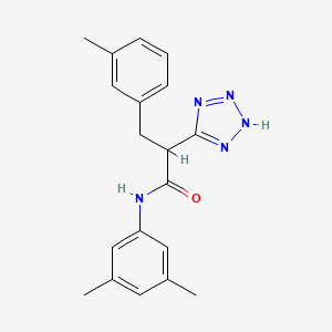 molecular formula C19H21N5O B2846143 N-(3,5-dimethylphenyl)-3-(3-methylphenyl)-2-(2H-tetrazol-5-yl)propanamide CAS No. 483993-88-0