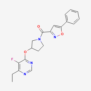 (3-((6-Ethyl-5-fluoropyrimidin-4-yl)oxy)pyrrolidin-1-yl)(5-phenylisoxazol-3-yl)methanone