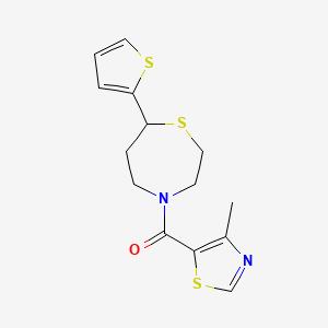 (4-Methylthiazol-5-yl)(7-(thiophen-2-yl)-1,4-thiazepan-4-yl)methanone