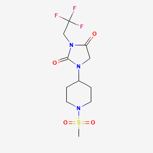 1-(1-Methanesulfonylpiperidin-4-yl)-3-(2,2,2-trifluoroethyl)imidazolidine-2,4-dione