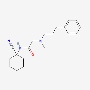 molecular formula C19H27N3O B2846151 N-(1-cyanocyclohexyl)-2-[methyl(3-phenylpropyl)amino]acetamide CAS No. 1210733-61-1