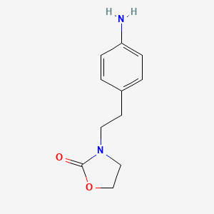 molecular formula C11H14N2O2 B2846159 3-[2-(4-氨基苯基)乙基]-1,3-噁唑啉-2-酮 CAS No. 777834-73-8