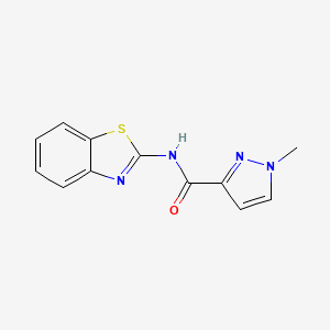 molecular formula C12H10N4OS B2846168 N-(1,3-benzothiazol-2-yl)-1-methylpyrazole-3-carboxamide CAS No. 491831-76-6