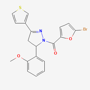 (5-bromofuran-2-yl)(5-(2-methoxyphenyl)-3-(thiophen-3-yl)-4,5-dihydro-1H-pyrazol-1-yl)methanone