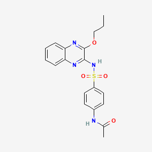 molecular formula C19H20N4O4S B2846178 N-{4-[(3-propoxyquinoxalin-2-yl)sulfamoyl]phenyl}acetamide CAS No. 904517-56-2